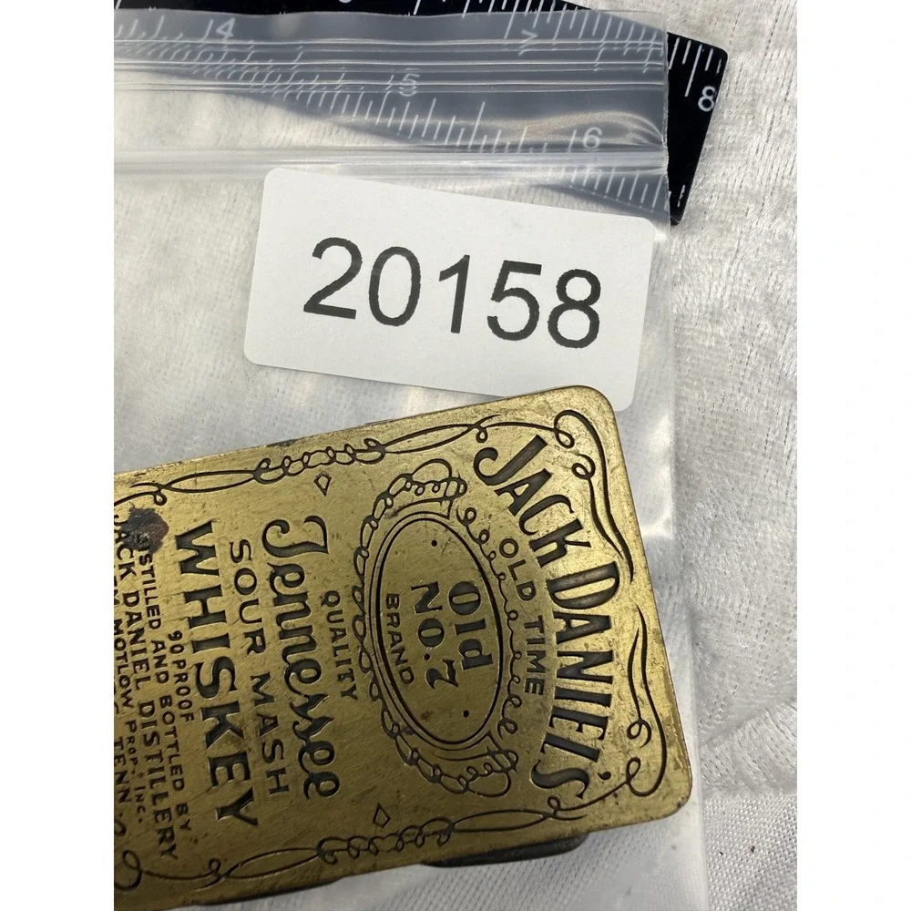 Vintage Jack Daniels Belt Buckle Gold Tone Western Old No. 7 Tennessee Whiskey